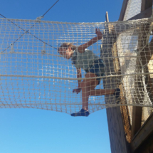 Acrocabane avec passerelle filet